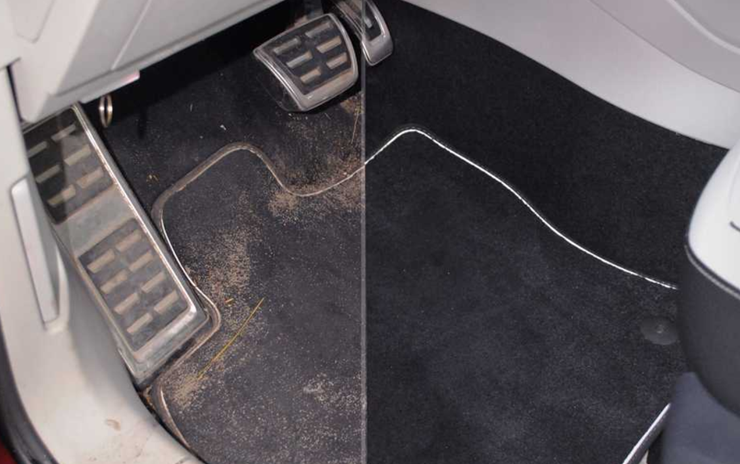 Сравнение чистого и грязного салона